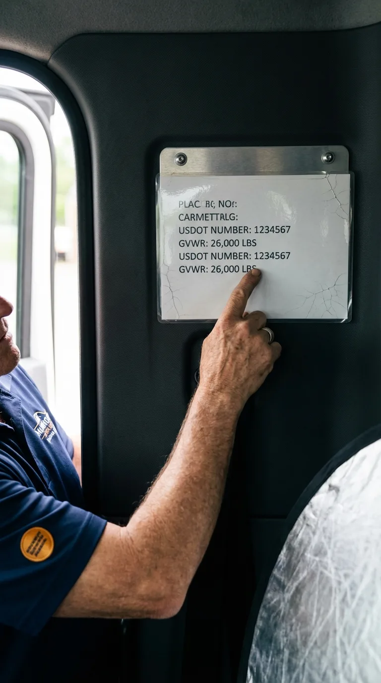 USDOT licensing placard verification in Heber Springs
